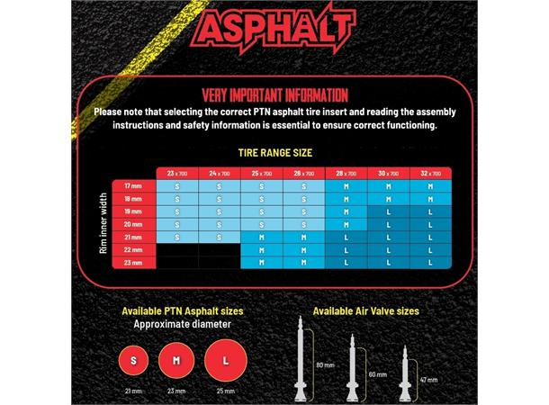 PTN Dekkinnlegg Asphalt Landevei M Pepi Tire Noodle - Anti punktering