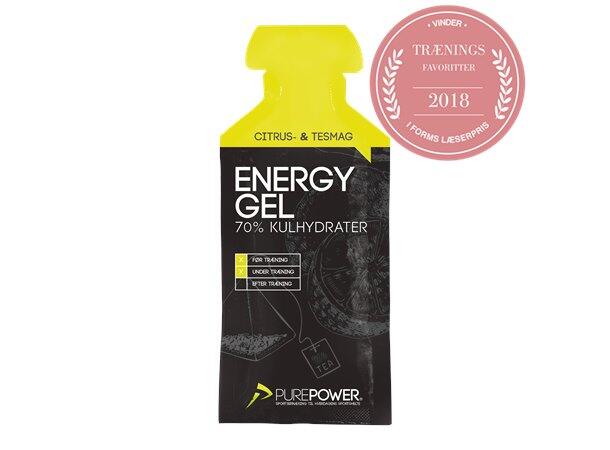 PurePower Energy Gel Sitron Te/ Grønn Te Energigel til trening og konkurranse 40g 
