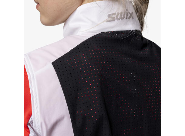 Swix Dame Vest Pace Wind M Løpevest med vindbeskyttelse BrightWhite 