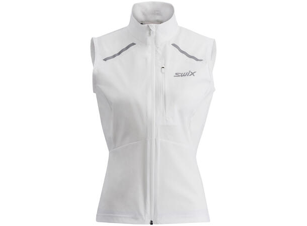 Swix Dame Vest Pace Wind M Løpevest med vindbeskyttelse BrightWhite 
