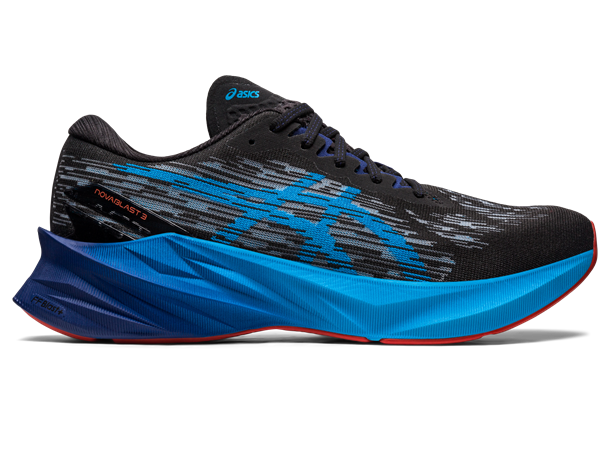 Asics Herre Løpesko Novablast 3 44,5 Lett mengdetreningssko Blk/IslandBlue