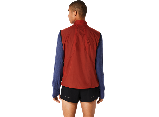 Asics Herre Vest MetaRun Packable S Yttervest for løping - Spice Latte 