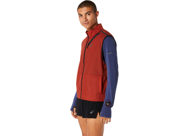 Asics Herre Vest MetaRun Packable S Yttervest for løping - Spice Latte 