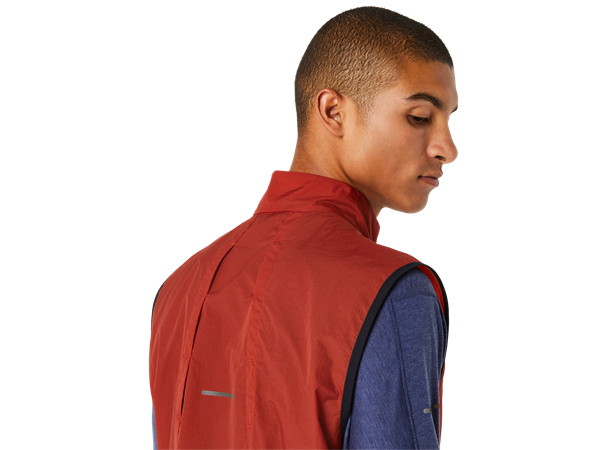 Asics Herre Vest MetaRun Packable S Yttervest for løping - Spice Latte 