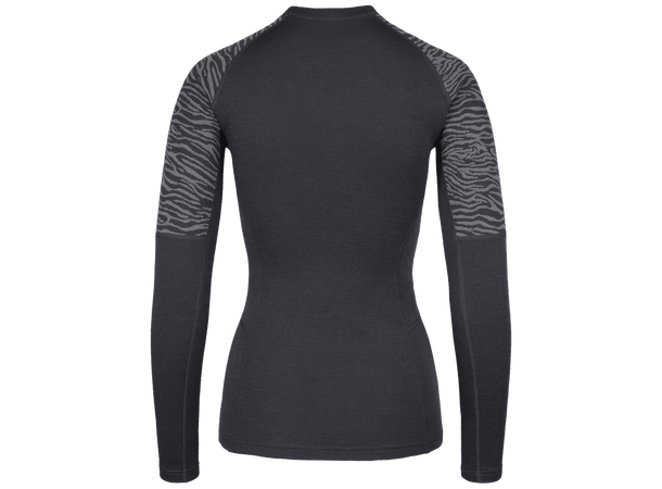 Johaug Trøye LS Elevate Wool M Myk og varm ulltrøye TBLCK
