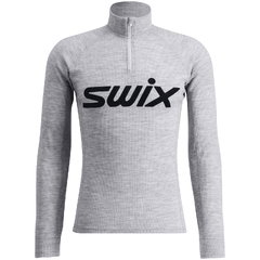 Swix Herre Tr&#248;ye RaceX Merino m/ Zip Teknisk ulltr&#248;ye Light Grey / Dark Navy