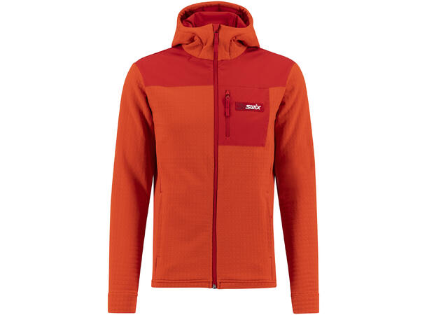 Swix Jakke Surmount Stormfleece Hood L Allsidig og varm fleecejakke Fiery Red 