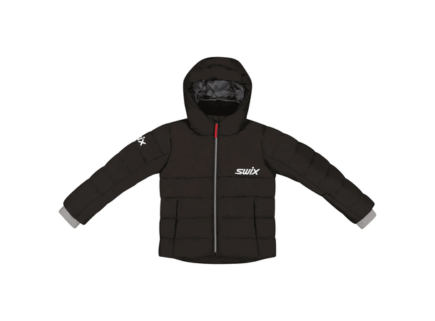 Swix Junior Dunjakke Team 128 God og varm dunjakke Black 