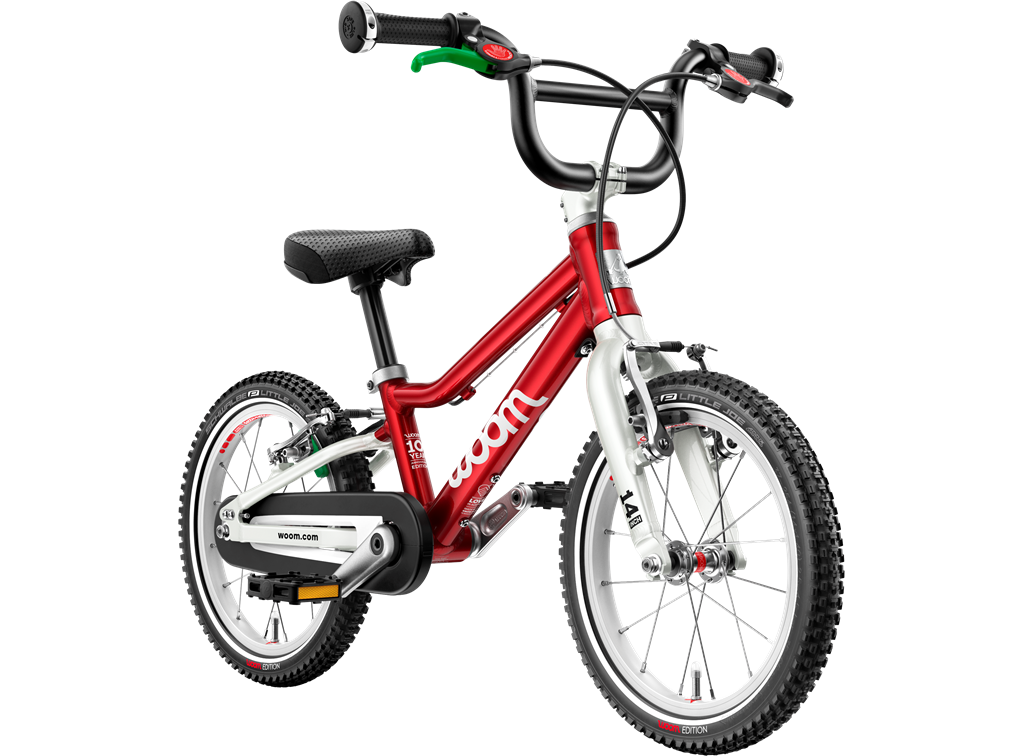 Woom 2 14" Anniversary Red Barnesykkel Jubileumsutgave av Woom 2 med pumpe