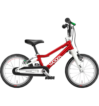 Woom 2 14&quot; Anniversary Red Barnesykkel Jubileumsutgave av Woom 2 med pumpe