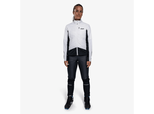 Swix Dame Jakke Dynamic Hybrid Ins L Varm langrennsjakke Bright White/Black 