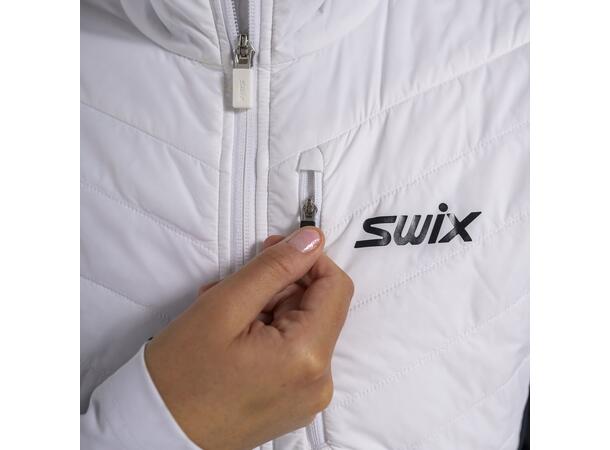 Swix Dame Jakke Dynamic Hybrid Ins L Varm langrennsjakke Bright White/Black 