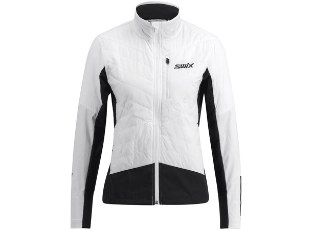 Swix Dame Jakke Dynamic Hybrid Ins L Varm langrennsjakke Bright White/Black 