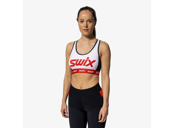 Swix Dame Sport-top Roadline L Sports-BH Bright White/Fiery Red 