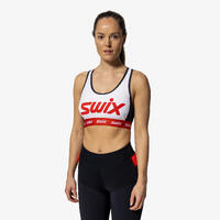 Swix Dame Sport-top Roadline L Sports-BH Bright White/Fiery Red