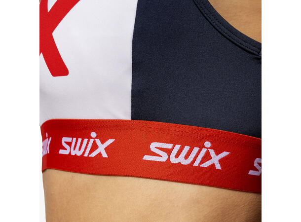 Swix Dame Sport-top Roadline L Sports-BH Bright White/Fiery Red 