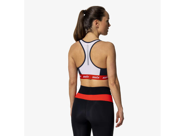 Swix Dame Sport-top Roadline L Sports-BH Bright White/Fiery Red 