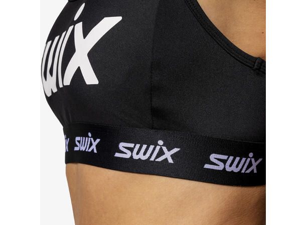 Swix Dame Sport-top Roadline L Sports-BH til løp og rulleski Black 