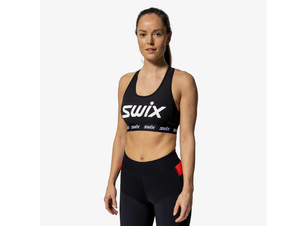 Swix Dame Sport-top Roadline L Sports-BH til løp og rulleski Black 
