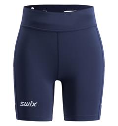Swix Dame Kort Tights Pace High Waist Kort løpetights med høyt liv - Dark Navy