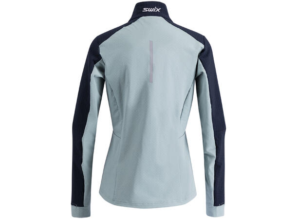 Swix Dame Midlayer Pace Hybrid F.Zip L Mellomlags løpejakke til dame Dark navy 