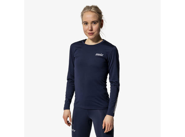 Swix Dame Trøye LS Pace NTS Baselayer M Langermet treningstrøye Dark navy 