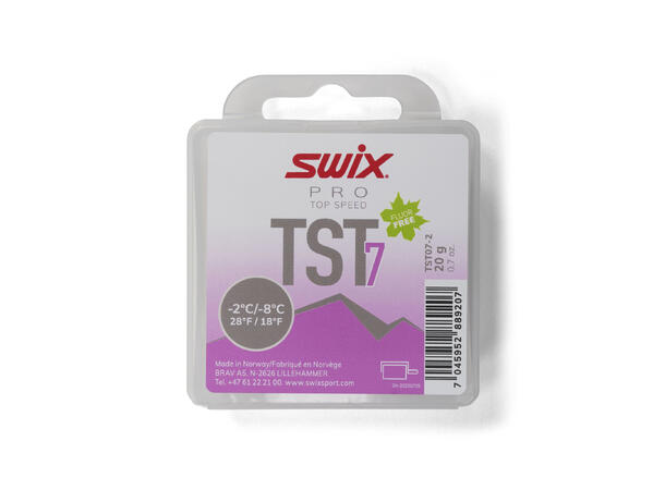 Swix TST7 Turbo Violet Glid,-2°/-7°C,20g Fluorfri topping glider 