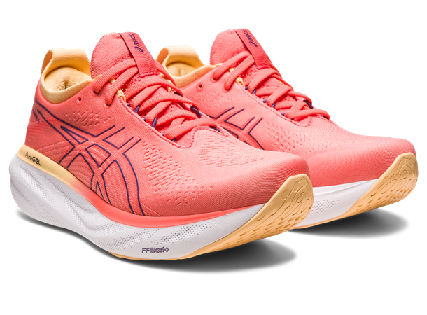 Asics Dame Løpesko Gel-Nimbus 25 39,5 Ny og forbedret utgave Papaya/DustPurple