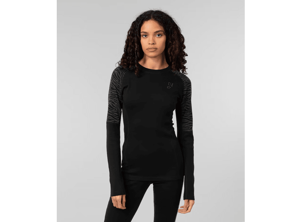 Johaug Trøye LS Elevate Wool XS Myk og varm ulltrøye TBLCK 