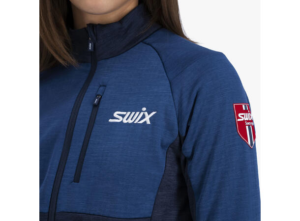 Swix Dame Infinity Midlayer Jakke M Allsidig mellomlag - Lake Blue 