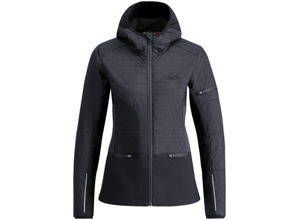 Swix Dame Jakke Horizon L Teknisk og varm skijakke Black/Phantom 