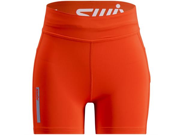 Swix Dame Kort Tights Roadline L Kort tights til rulleski - Fiery red 