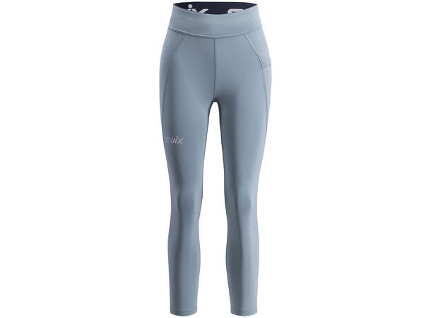 Swix Dame Tights Pace H.Waist Cropped L Cropped tights med høy midje Dark Fog 