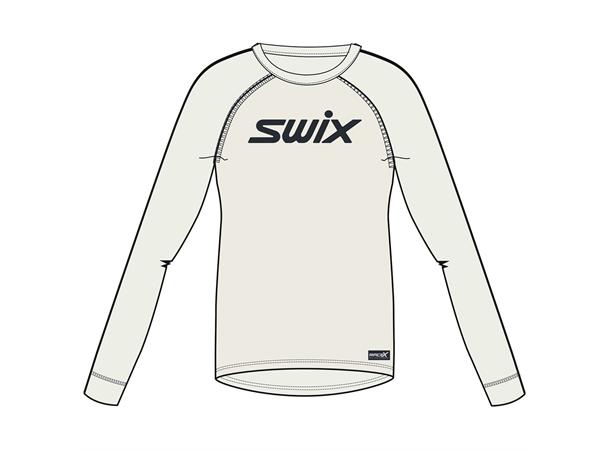 Swix Jr RaceX Merino LS 128 Longsleeve i merinoull - S.White/D.navy 