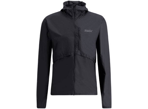 Swix M Jakke Pace Wind Ligth Hooded M Vindavvisende jakke for løping, Black 