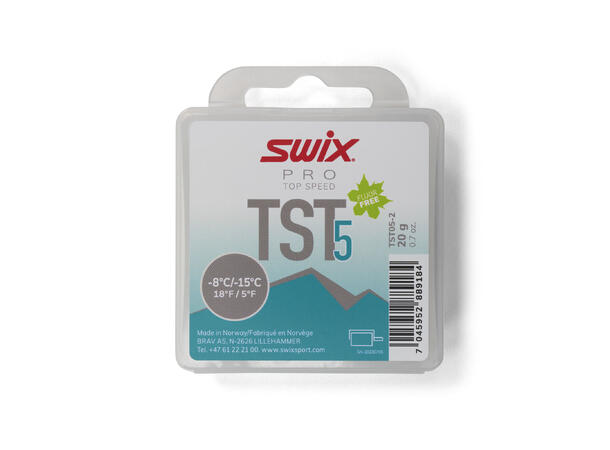 Swix TST5 Turbo Glider,-8°C/-15°C,20g Fluorfri topping glider for Kaldt