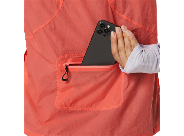 Asics Dame Vest MetaRun Packable S Yttervest for løping - Papaya 