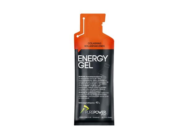 PurePower Energy Gel Cola Energigel til trening og konkurranse 40g 