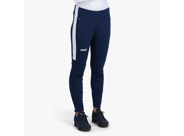 Swix Dame Dynamic Bukse XS Skibukse i softshell - Dark Navy 