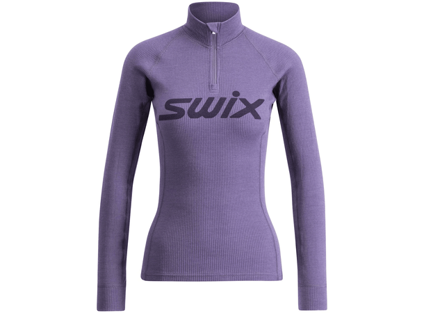 Swix Dame Trøye RaceX Merino 1/2 Zip XL Teknisk ulltrøye Dusty purple 