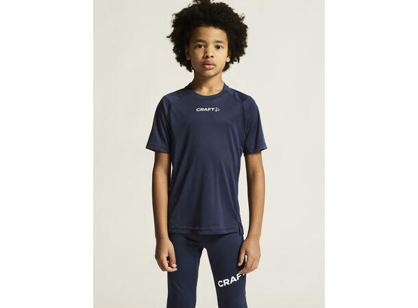 Craft Jr Trøye SS Rush 2.0 134/140 Lett trøye til junior -Navy 