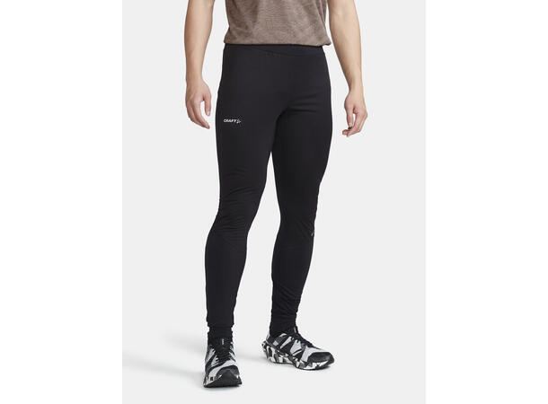Craft M Tights Adv Essence Warm Wind M Varm tights med vindtett front - Sort 