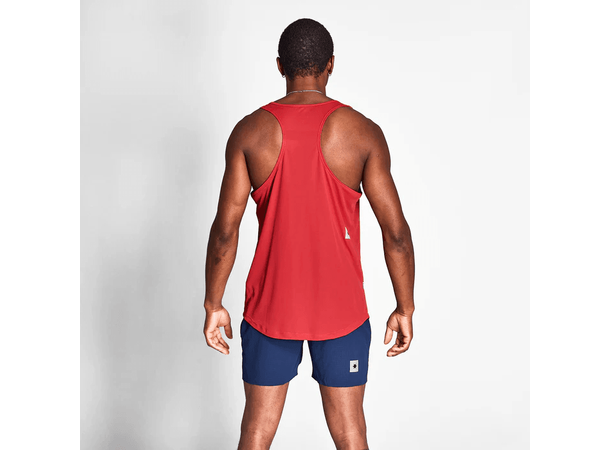 SAYSKY Herre Singlet Reactive Flow L Lett, luftig og stilig løpesinglet - Red 