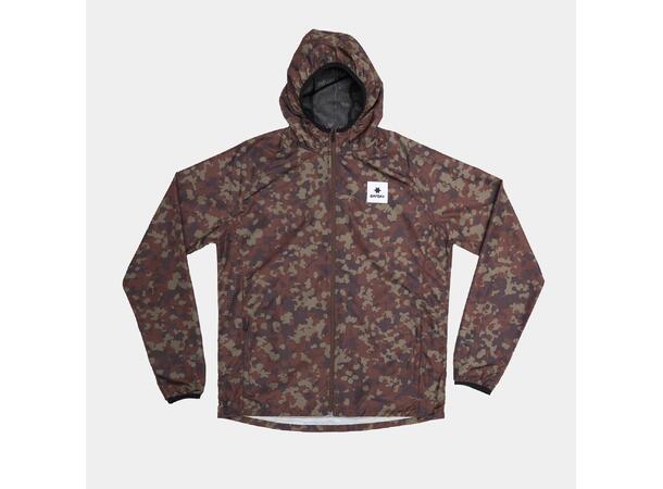 SAYSKY M Jakke Camo Pace M Komfortabel jakke for løping - Brown Aop 