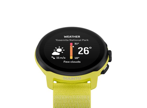 Suunto Run M/Textile Strap Lettveks løpeklokke - Lime 