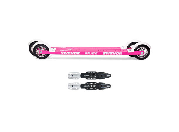 Swenor Skate Pink Rulleski Stabil og slitesterk rulleskipakke 
