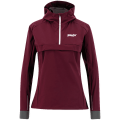 Swix Dame Anorak Motion Tynn anorakk til trening Dark aubergine