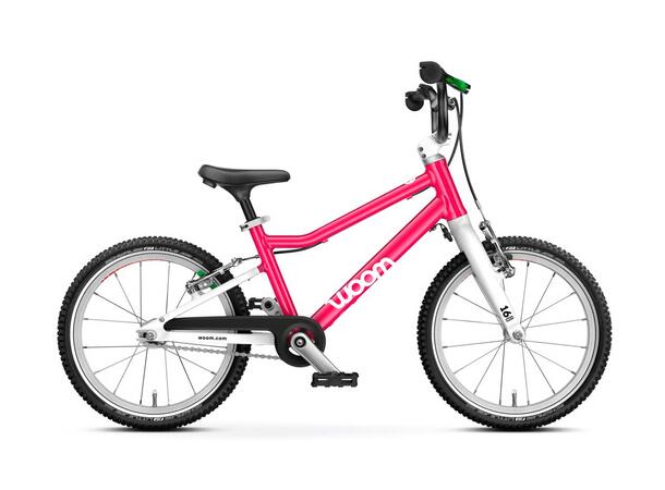 Woom 3 Go Barnesykkel 16" Hot Pink Pernfekt sykkel for barn 105-120cm 