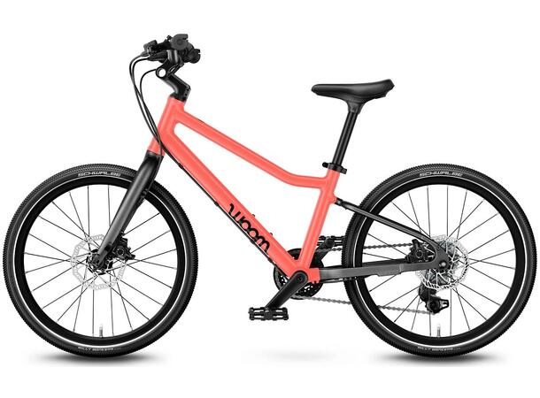 Woom 4 Explore Barnesykkel 20" Oransje Optimalisert barnesykkel med skivebrems 