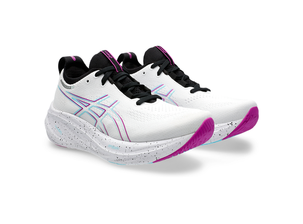 Asics Dame Gel Nimbus 26 42 Mengdesko med god løpsfølelse, Wh/SoSe 